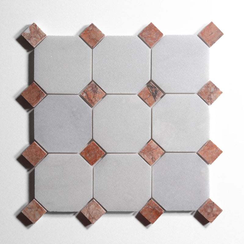 media image for glacier white 4 octagon by burke decor gw4oct sg 8 280