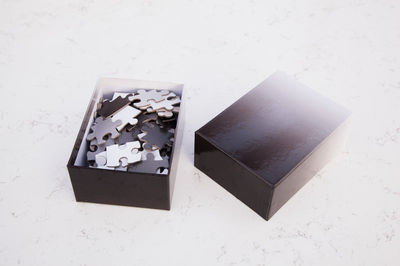 media image for Gradient Puzzle Small Black & White 296