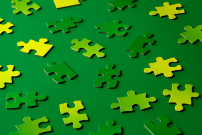 product image for Gradient Puzzle Small in Green & Yellow design by Areaware 54