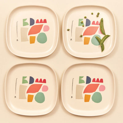 product image for Gusto Bamboo Illustrated Medium Plate Set design by EKOBO 16