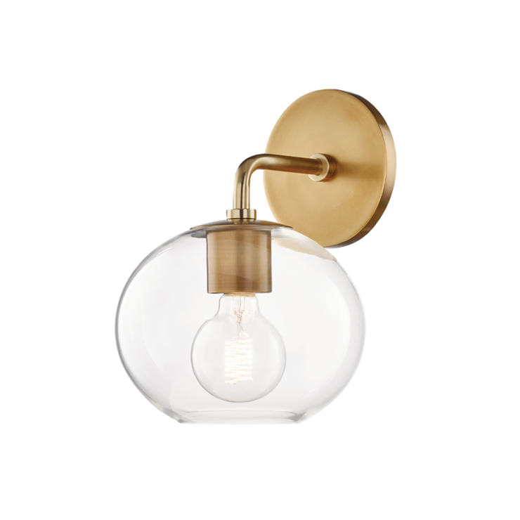 margot 1 light wall sconce by mitzi h270101 agb 1