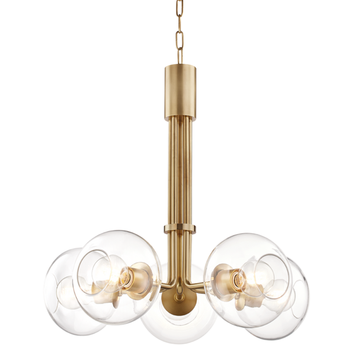 margot 5 light chandelier by mitzi h270805 agb 1