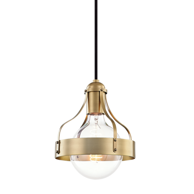 violet 1 light pendant by mitzi h271701 agb 1