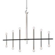 colette 12 light chandelier by mitzi h296812 agb bk 2