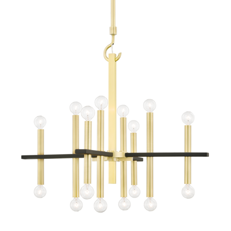colette 16 light chandelier by mitzi h296816 agb bk 1