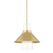 jessy 1 light small pendant by mitzi h404701s agb 1