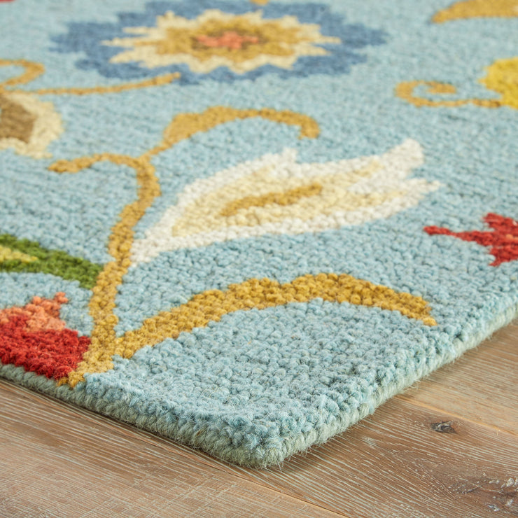zamora floral rug in slate aragon design by jaipur 2