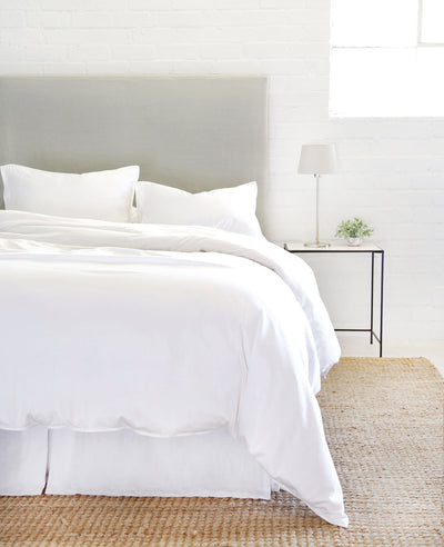 product image of parker bamboo duvet set in white design by pom pom at home 1 523