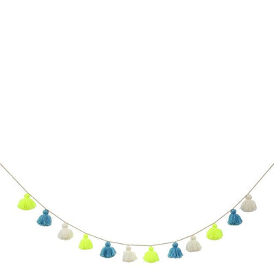 product image for blue wool tassel garland by meri meri 1 44