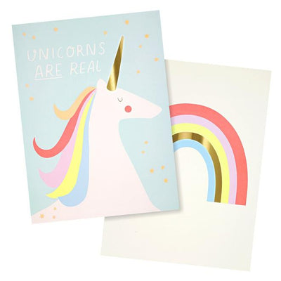 product image of rainbows unicorns art prints by meri meri 1 554