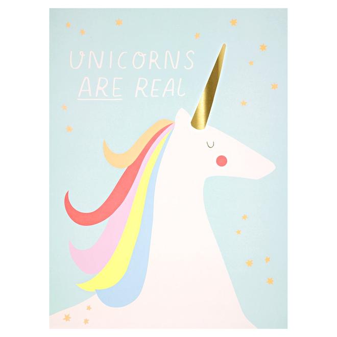 media image for rainbows unicorns art prints by meri meri 3 258
