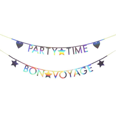 product image of silver holographic letter garland kit by meri meri 1 573
