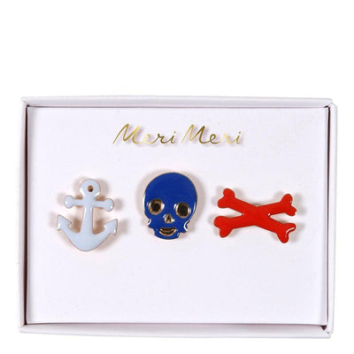 product image of pirate enamel lapel pins by meri meri 1 550