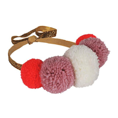 product image of pink pompom crown by meri meri 1 563