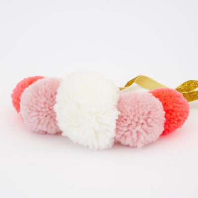 product image for pink pompom crown by meri meri 4 30