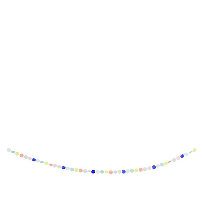 media image for rainbow confetti garland by meri meri 1 248