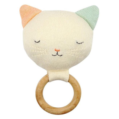 product image of cat baby rattle by meri meri 1 587