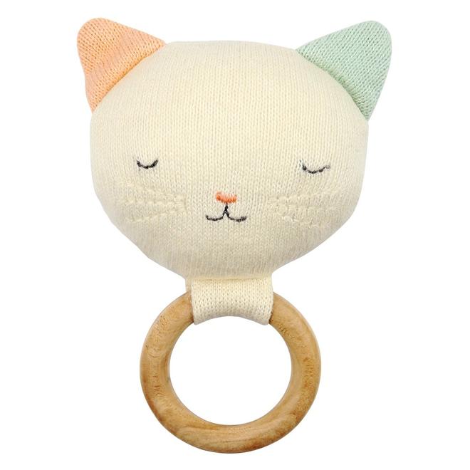 media image for cat baby rattle by meri meri 1 26