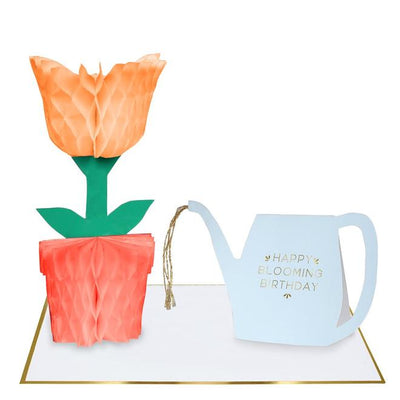 product image of flower water jug honeycomb card by meri meri 1 572