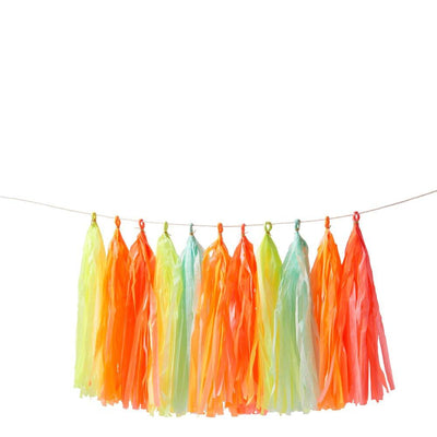 product image of neon tassel garland by meri meri 1 52