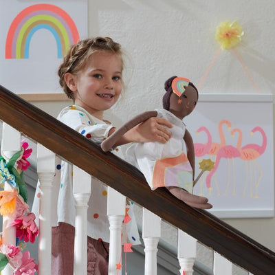 product image for mia rainbow doll by meri meri 6 13