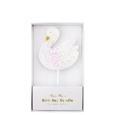 product image of large swan candle by meri meri 1 575