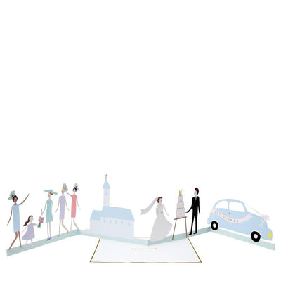 product image of just married concertina card by meri meri 1 594