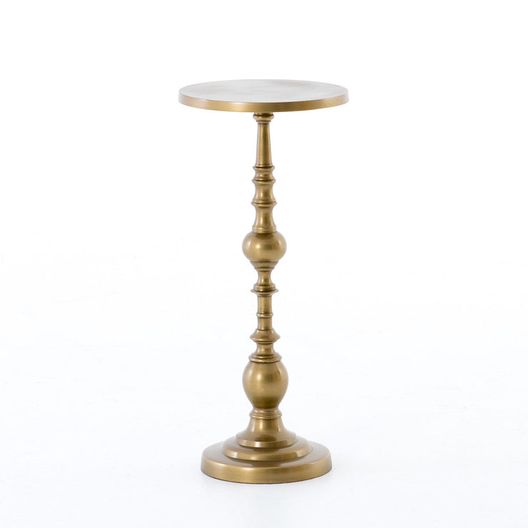 calhoun end table in antique brass 1