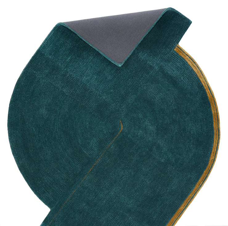 Zephyr Handmade Abstract Teal & Gold Rug by Jaipur Living