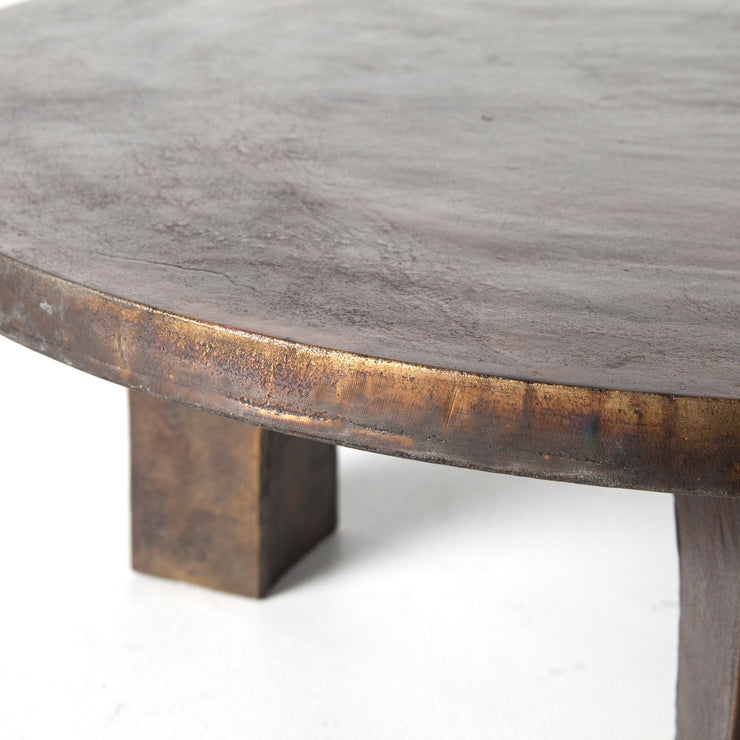 cruz coffee table in antique rust 3