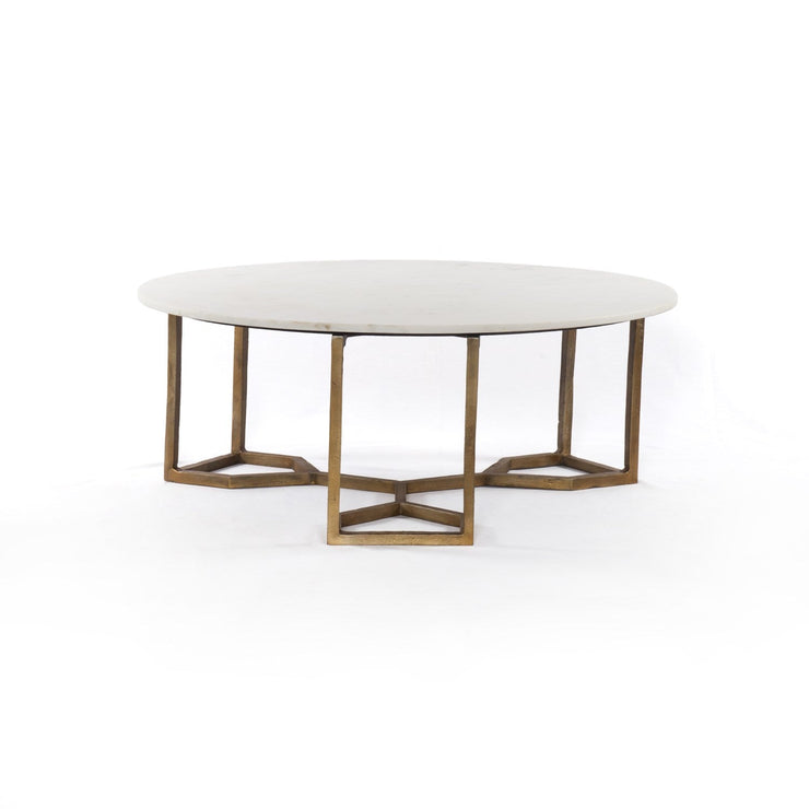 naomi coffee table in polished white marble 5