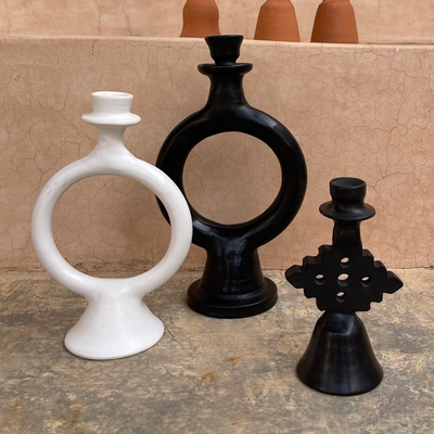 product image for Moroccan Glazed Terracotta Candle Holder 20