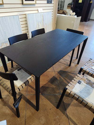 product image for Oak Bok Dining Table in Varnished Black 15 39