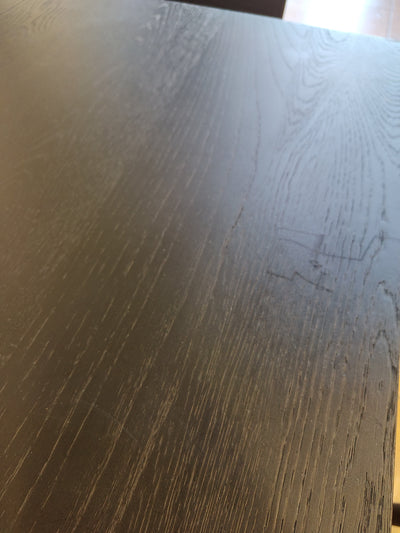 product image for Oak Bok Dining Table in Varnished Black 18 61