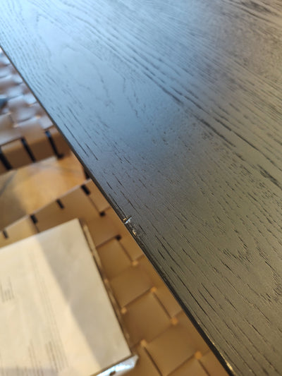 product image for Oak Bok Dining Table in Varnished Black 4 95