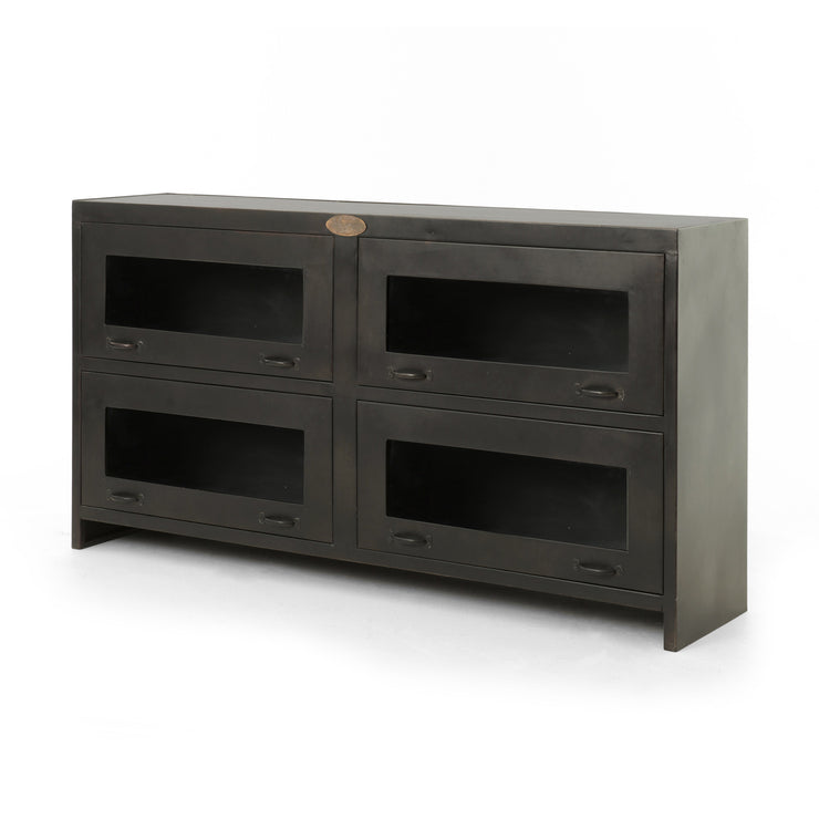 Rockwell Media Cabinet In Antique Iron