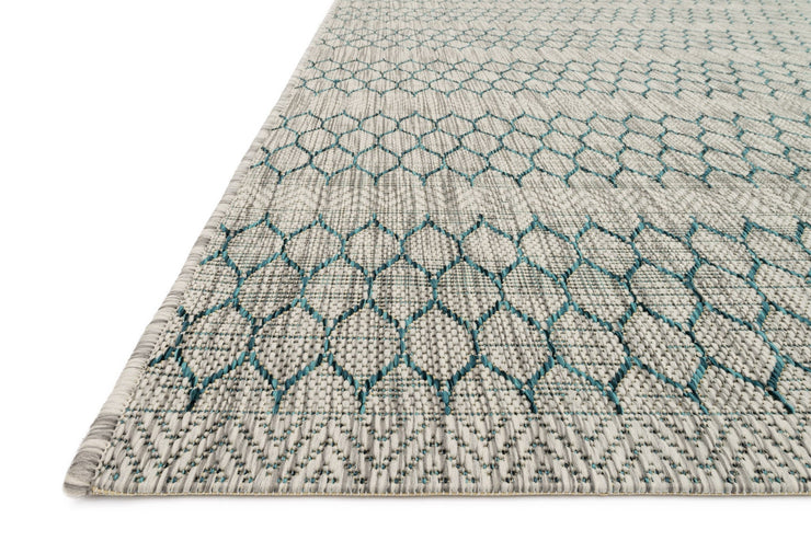 Isle Rug in Grey & Teal by Loloi