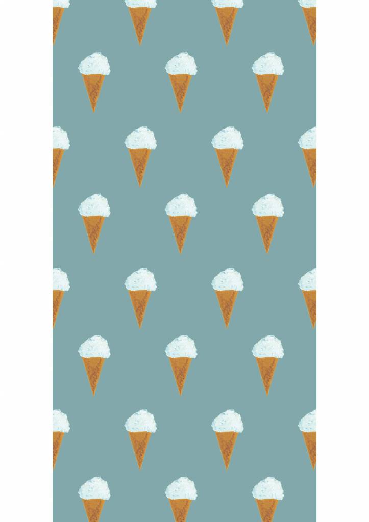 media image for Ice Cream Kids Wallpaper in Petrol by KEK Amsterdam 299