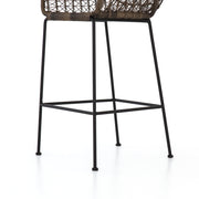 Bandera Outdoor Woven Barstool in Distressed Grey by BD Studio