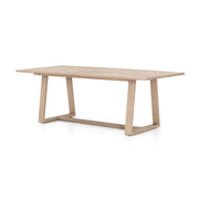atherton outdoor dining table in weathered grey 2