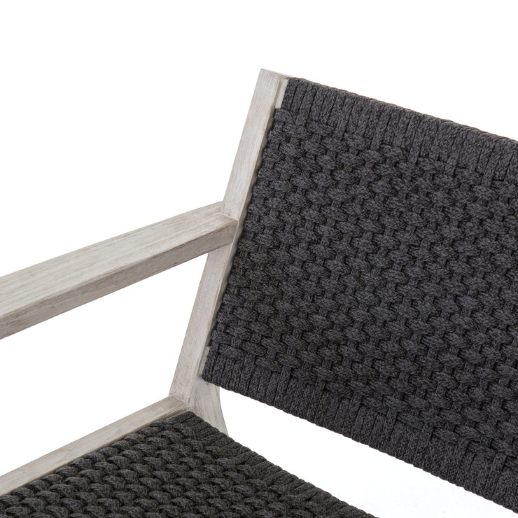 Delano Outdoor Chair In Weathered Grey