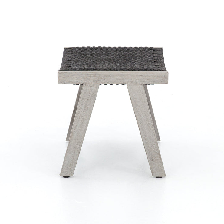 Delano Outdoor Ottoman In Weathered Grey