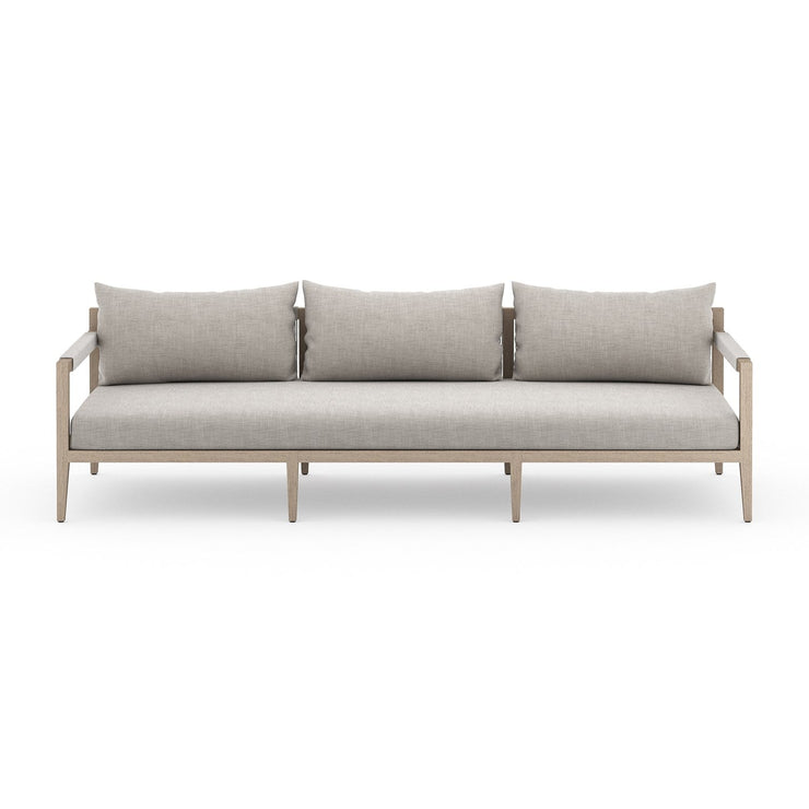 sherwood triple seater outdoor sofa washed brown by Four Hands 4