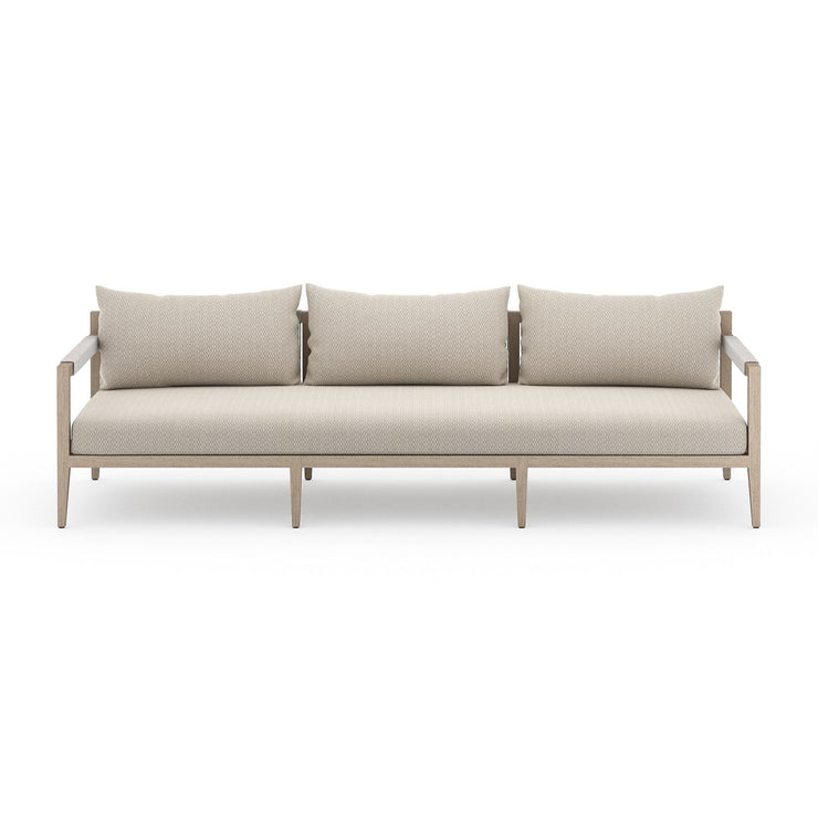 sherwood triple seater outdoor sofa washed brown by Four Hands 3