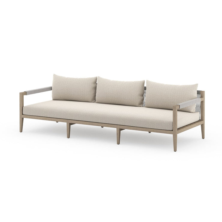 sherwood triple seater outdoor sofa washed brown by Four Hands 16