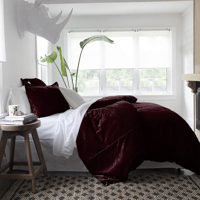 product image for Juno Velvet Bordeaux Bedding 6 80