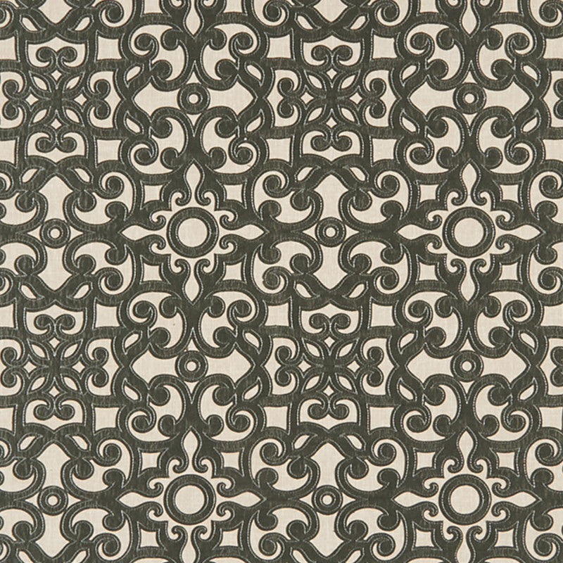 media image for Sample Kanduri Fabric in Grey Green 296