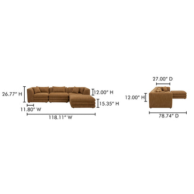product image for Lowtide Lounge Modular Sectional Moes Home Collection Mhc Kq 1037 09 19 98