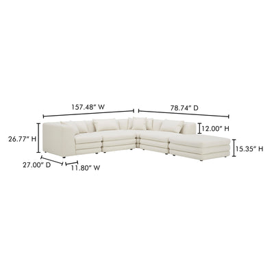product image for Lowtide Dream Modular Sectional Moes Home Collection Mhc Kq 1040 09 10 76