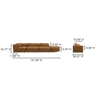 product image for Lowtide Linear Modular Sectional Moes Home Collection Mhc Kq 1041 09 7 73